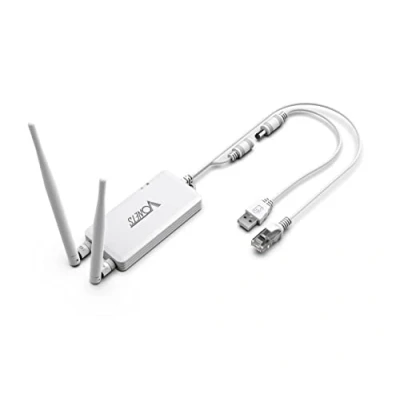 Imagen de Vonets VAP11S Mini Puente WiFi/Repetidor Inalámbrico/Router WiFi 2.4GHz Industrial con 2 Puertos Ethernet RJ45 y Antenas Externas, Gran Socio para Balanza Electrónica, PLC, DVR