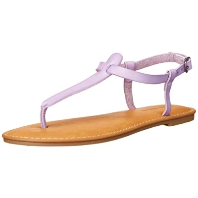 Imagen de Amazon Essentials Sandalias Informales de Dedo con Tira en el Tobillo Mujer, Lavanda, 43 EU Ancho