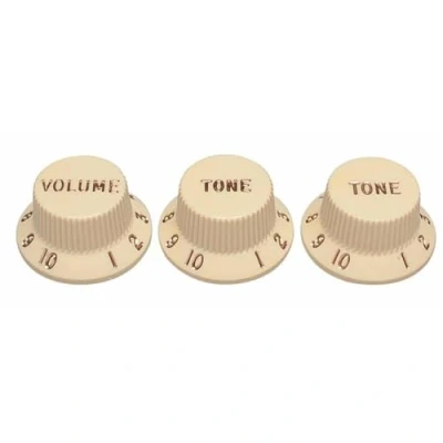 Imagen de Fender Stratocaster Pomos para pote (volumen/tono/tono), color blanco envejecido, 0991369000