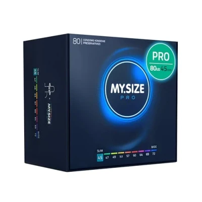 Imagen de Condones MY.SIZE PRO, talla 0, 45 mm, 80 piezas ajuste perfecto y adecuada para todos