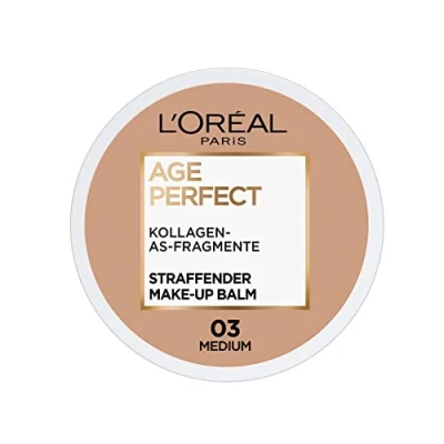 Imagen de L&#039;Oréal Paris Bálsamo de maquillaje Age Perfect reafirmante 03 Medium, cuidado del milagro para una piel aspecto saludable, 18 ml