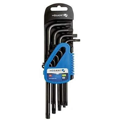Imagen de Hogert Technik HT1W816 Juego de atornilladores acodados T10, T20, T25, T27, T30, T40, T45, T50 9