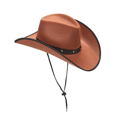 Imagen de Boland 04383 Sombrero de vaquero Wichita, Marrón, fieltro, Sheriff, Salvaje Oeste, disfraz, carnaval, fiesta temática