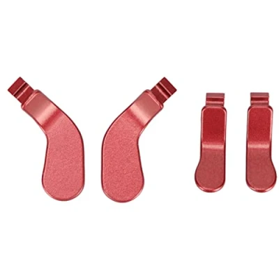 Imagen de Paletas de Controlador, 4 Piezas Acero Inoxidable Metal Rojo Bloqueos Gatillo Cabello Repuesto para Xbox One Elite Controller Series 2