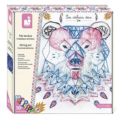 Imagen de Janod From 8 years old Creative Kit Animal String Art Decoration Workshops Leisure Dexterity and Concentration J07912