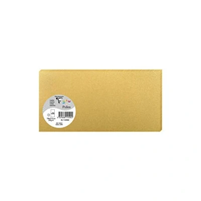 Imagen de Clairefontaine 11590C Un paquet de 25 cartes Pollen 10,6x21,3 cm 210g, Or