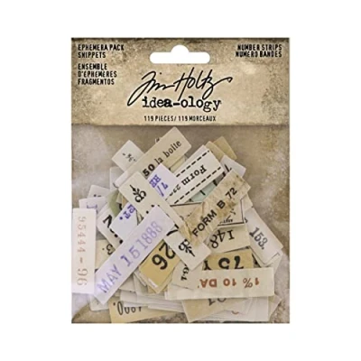 Imagen de Tim Holtz Tiras numéricas de Ephemera Snippets Manualidades Papel, Multicolor