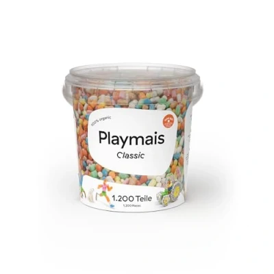 Imagen de Playmais Classic 1200 Cubos piezas Juego de manualidades Juguete natural Incluye esponja, cuchillo vegano, responsable y seguro para niños medio ambiente a partir
