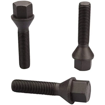 Imagen de 20 tornillos de rueda, color negro, M14 x 1,5x30 mm, cónico 60, SW17