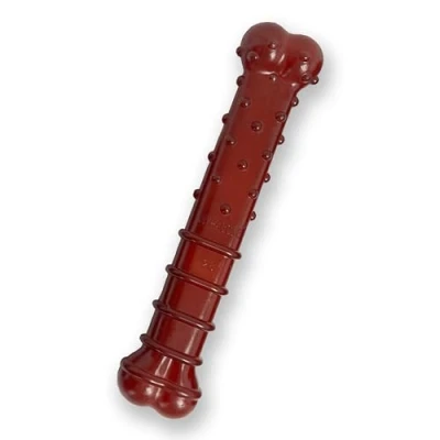 Imagen de Nylabone Power Chew Basted Blast Juguetes masticables para Perros de Doble Sabor masticadores agresivos, Huesos Perro duraderos con 2 Capas Sabor, a Tocino y Filete, Grande/Gigante