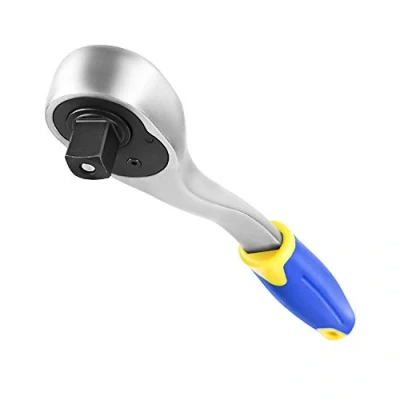 Imagen de S&amp;R Llave de carraca Trinquete 1/2&quot; reversible 45 dientes. Acero al cromo vanadio (1/2 25 cm Curvado Pro)