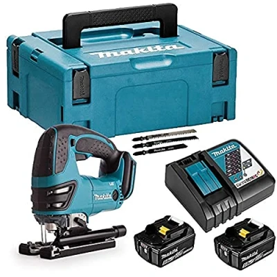 Imagen de Makita DJV180RTJ Rompecabezas LXT de iones litio 18 V completo con 2 baterías 5,0 Ah y cargador suministrado en una funda Makpac