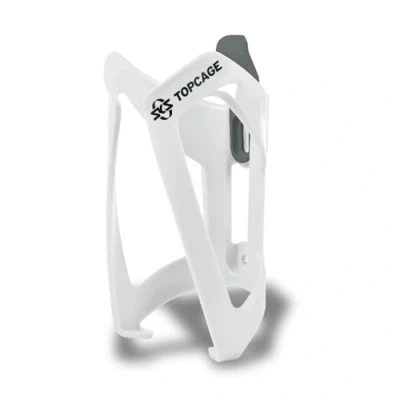 Imagen de SKS Germany TOPCAGE (portabidón para Bicicletas de plástico Altamente Resistente y Ligero, Tope Ajustable, Ganchos retención Variables un Cierre Seguro), Blanco, Unisex Adult, Black, One Size