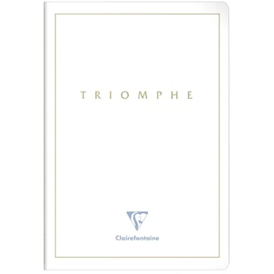 Imagen de Clairefontaine 36176C Collection Triomphe GOLD Un cuaderno Cousu blanco A4 21 x 29, 7 cm 96 páginas Lignadas Papel 90 g Tapa con marcado dorado