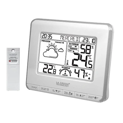 Imagen de LA CROSSE TECHNOLOGY Estación meteorológica con indicador de Confort, Blanc/Argent