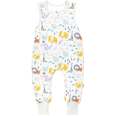 Imagen de TupTam Saco de Dormir con Piernas para Bebés 2.5 Tog, Animales safari multicolor, 92 98