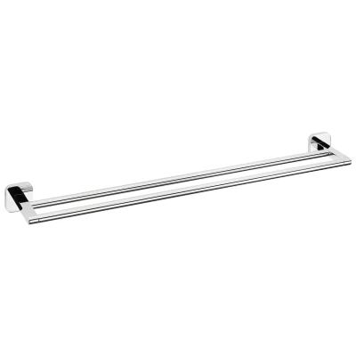 Imagen de tesa Barra doble Elegaant, autoadhesiva, metal cromado, elegante diseño