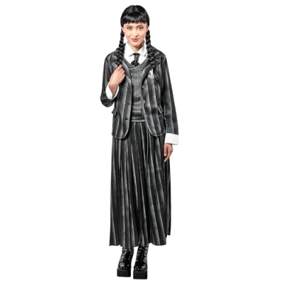 Imagen de Rubies Disfraz Miércoles Addams Uniforme Escolar Nevermore para mujer, Top con chaqueta y falda, Oficial Wednesday, Miercoles Halloween, Carnaval Cosplay