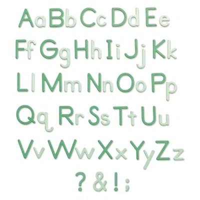 Imagen de Sizzix 665335 Juego de troqueles Thinlits 92PK, Essential Type Lisa Jones