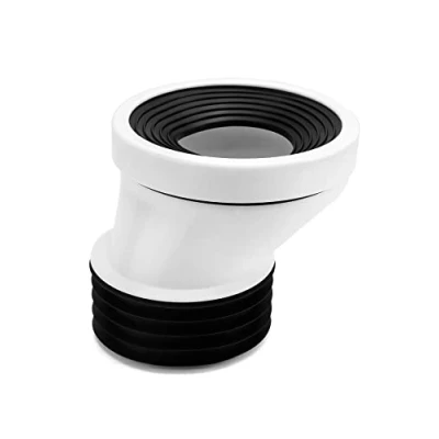 Imagen de QWORK 50mm Offset Inodoro Conexión Tubería Plástico Blanco