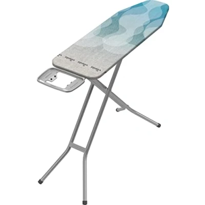 Imagen de Vileda UltraFresh Tabla de Planchar Plegable, con Tratamiento Anti Bacteria, Incluye Funda Algodón, Fácil Almacenar y Transportar, 120 x 38 cm, Regulable en Altura