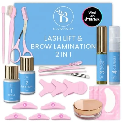 Imagen de Lifting Pestañas Kit Profesional, de Laminación Cejas 2 en 1, Laminado Casa, Dura 6 8 Semanas, 15 Usos, DIY Perm y Cejas, Lash Lift Kit, Brow Lamination