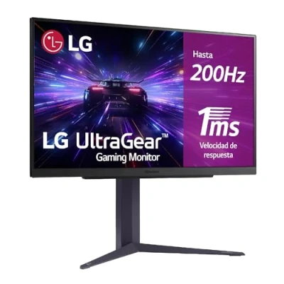 Imagen de LG 27GS85Q B Monitor Ultragear, 27 Pulgadas, 2560 x 1440, Panel Nano IPS, 16:9, HDMI, 1 ms, 200Hz, FreeSync, Conectividad Universal, Color Morado Grisáceo