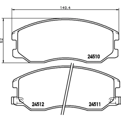 Imagen de HELLA 8DB 355 013 121 Juego de pastillas freno con avisador acústico desgaste CHEVROLET: Captiva, Equinox I, Captiva Sport, OPEL: Antara