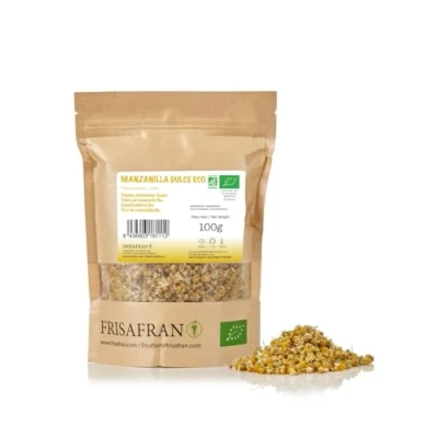 Imagen de FRISAFRAN manzanilla Infusión natural 100g INFUSION BIO a granel en flor Ecológica Tisana Eco Digestiva y relajante Origen europa de Hierbas