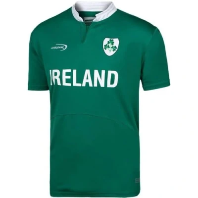 Imagen de Carrolls Irish Gifts Lansdowne Green Shamrock Performance Camiseta de Rugby Manga Corta (XL)
