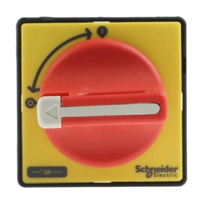 Imagen de Schneider Electric VCDN20 Interruptores Seccionadores de para Emergencia Montaje en Puerta, 20A, 74mm x 60mm, Amarillo