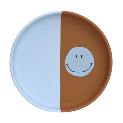 Imagen de LÄSSIG Plato infantil de silicona para bebé Happy Rascals Smile