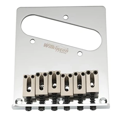 Imagen de Wilkinson WOT03 52,5mm Puente Telecaster Moderno 6 Selletas para Guitarra Eléctrica American Standard Tele tipo TL, Cromado