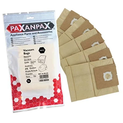 Imagen de Paxanpax VB252 Bolsas de Papel compatibles con Goblin Ace 461 Hoover &#039;H55&#039; Studio Electrolux &#039;E67/E67N&#039; Mini Mite &amp; Superlite Morphy Richards Compacto, Jazz, Jive, Sonic Series (Paquete 5)