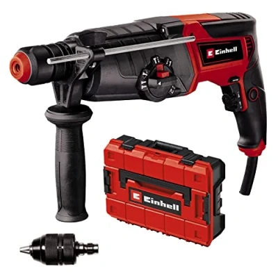 Imagen de Einhell Martillo perforador TE RH 950/1 5F (950W, engranaje de 2 marchas, intensidad impacto 3J, recepción SDS Plus, tope profundidad, potencia perforación 28mm, incl. portabrocas adic.)