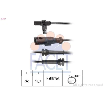 Imagen de FACET 21.0337 Sensor de ABS 660