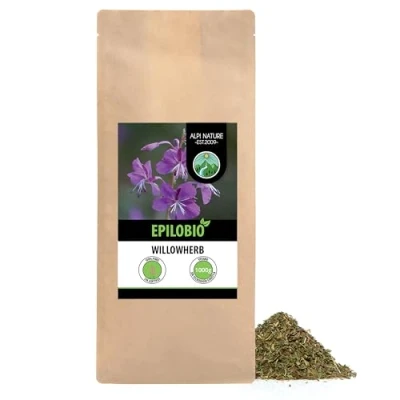 Imagen de Epilobe, té de hierbas sauce con flores pequeñas (1kg), cortado, suavemente secado, 100% puro y natural para la preparación