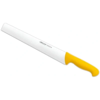 Imagen de Arcos Serie 2900 Cuchillo Salami Hoja de Acero Inoxidable NITRUM 300 mm Mango inyectado en Polipropileno Color amarillo