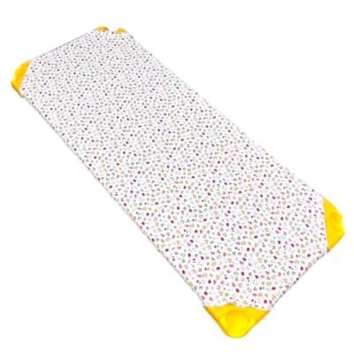 Imagen de Sabana Bajera para Hamaca de guarderia con 4 Gomas.Sábanas Bajeras Cuna Apilable Guardería.145x69cm (1ud cochesrojos)
