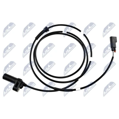 Imagen de NTY HCA FR 028 Sensor de ABS Eje trasero, derecha inductivo 2 1860 1960 43,5 negro en forma d FORD: Transit Mk5 Furgón