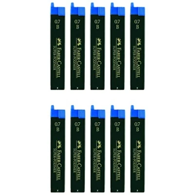 Imagen de Faber Castell Minas finas de polímero SUPER (0.7 B, cantidad 10)
