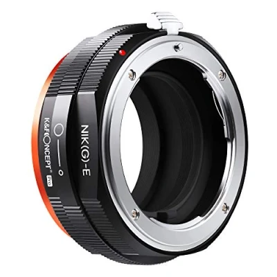 Imagen de K&amp;F Concept Adaptador de Enfoque Manual, Compatible con Objetivos Lentes Nikon G (AF S F AIS AI) y Cuerpos Cámara Sony NEX (E Mount), NIK(G) E,Anillo Manual Lens