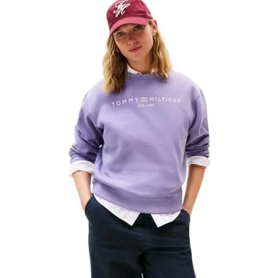 Imagen de Tommy Hilfiger Sudadera Mujer sin Capucha, Morado (Lavender Ash), S