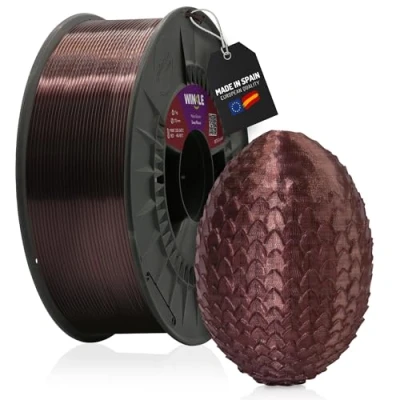 Imagen de WINKLE Filamento PETG Cristal Malva Oscuro Impresora 3D 1,75mm 300g Compatible con Mayoría Impresoras Precisión Dimensional Bobina