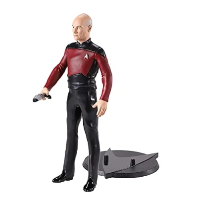 Imagen de The Noble Collection BendyFigs Star Trek Picard Figura Plegable de 19 cm, Figuras coleccionables con Soporte