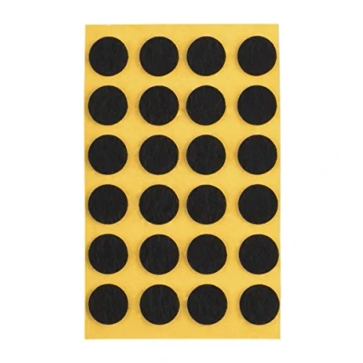 Imagen de PEHA® Fieltro/Protección antiarañazos para jarrones y objetos de decoración autoadhesiva, Soft 1,0 mm grosor, Negro, diámetro 11 20