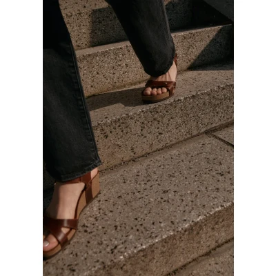 Imagen de Panama Jack Julia CLAY Sandalias con plataforma, Mujer, Talla: 38, Dark brown Zapatos