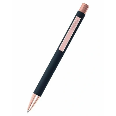 Imagen de Online Soft Metal Bolígrafo con mecanismo retráctil (aluminio, mina intercambiable, tinta negra, tacto suave, clip de metal), color Rosa grisácea.