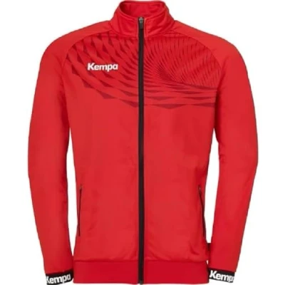Imagen de Kempa Wave 26 Poly Jacket hombre niño Chaqueta deportiva de entrenamiento balonmano para sudadera ligera elástica con bolsillos cremallera
