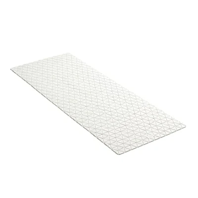 Imagen de TATAY Alfombra de Bañera Antideslizante Caucho SBS TP con 126 Ventosas, Rectangular, Diseño Diamond, Blanco. Medidas 96 x 36 cm